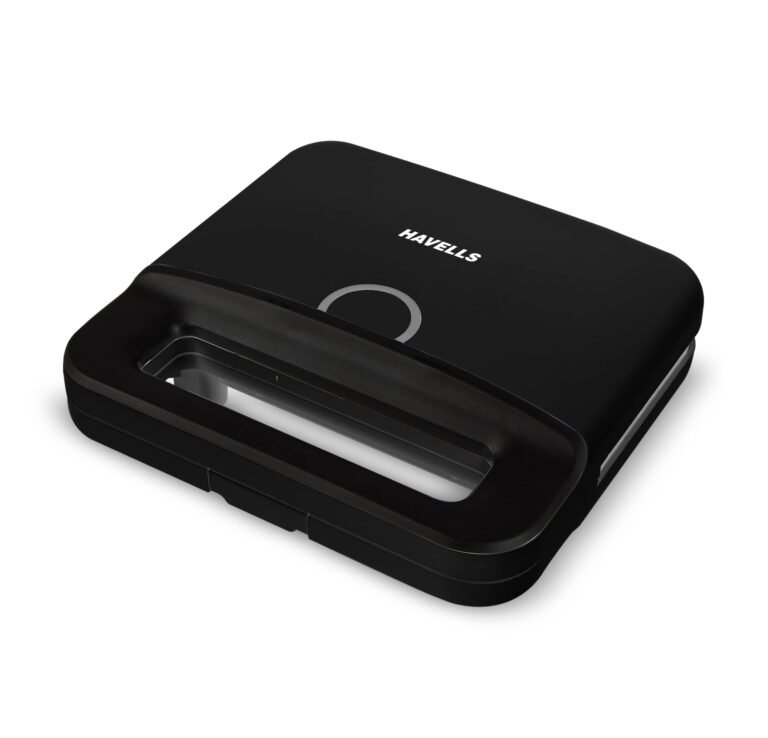 Havells Perfect Fill Plus 800W Toaster Griller Sandwich Maker | 2 Slice Sandwich maker| Food Grade Non-Stick Grill Plates | Easy Clean | Power Indicators | 2 Years Door Step Warranty by Havells| Black