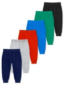 Trampoline Kids Cotton Pyjamas Pack of 6 | Everyday Bottoms with Ribbed Ankles | Soft, Breathable Cotton Blend | Solid Colors