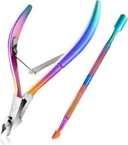 Cuticle Trimmer with Cuticle Pusher, Easkep Cuticle Remover Cutter Nipper Durable Dead Skin Clipper Manicure Pedicure Tools …