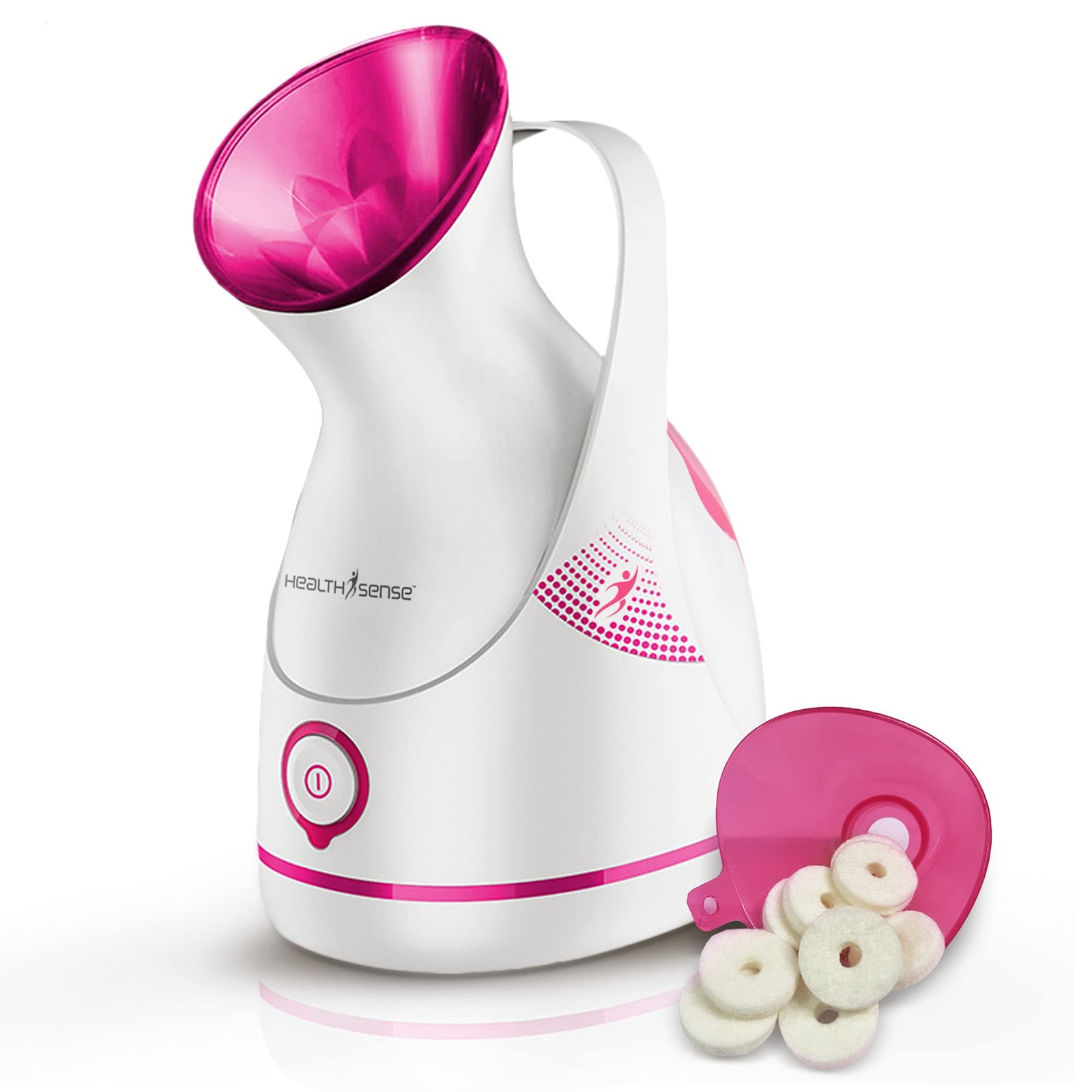 HealthSense Steamer for Cold & Cough, Vapourizer face steamer,Steam Inhaler & Vaporizer Machine with Nano-Ionic Technology, UV Steam Sterilization, Fast Mist in 50sec, Aroma Diffuser Nano-Cure| FS550