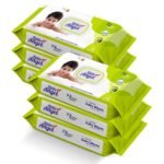 Little Angel Super Soft Cleansing Baby Wipes Lid Pack, 432 Count, Enriched with Aloe vera & Vitamin E, pH balanced, Dermatologically Tested & Alcohol-free, Pack of 6,72 count/pack