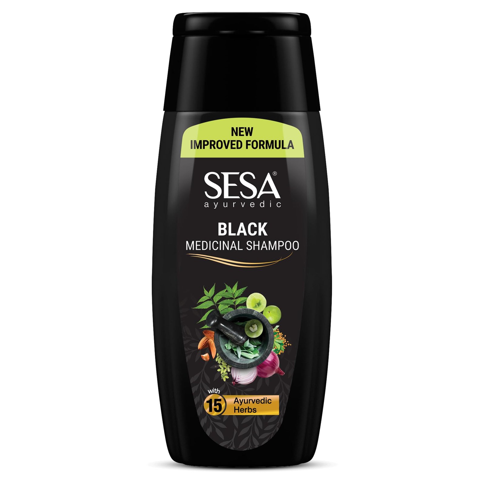 Sesa Ayurvedic Medicinal Shampoo Hairfall Control Anti Dandruff Shampoo Infused with 15 Ayurvedic Herbs Smooth & Shiny Hair For Men & Women (200 ml)