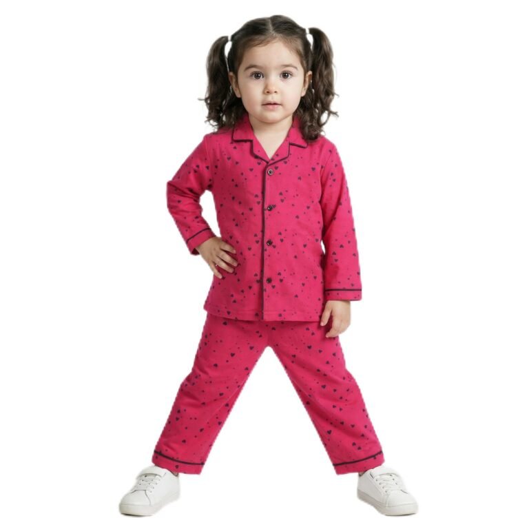 CLAP Kids Cotton Printed Full Sleeves Night Suit
