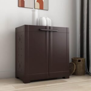 Nilkamal Freedom Mini (FMSC09) Shoe Rack Plastic Cabinet 3-Year Warranty with Dustproof Door – Shoe Rack, Chappal Stand Indoor & Outdoor, Shoes Rack Plastic with Door.