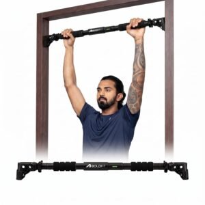 Boldfit Pull Up Bar Door for Home Workout (200Kg) – Gym Equipment for Home Workout | Adjustable Door Way Chin Up Bar for Home Workout for Kids & Adults | PullUp Bar for Men & Women | Anti-Skid Grip (72-104 CM)