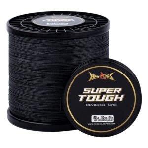 HERCULES Super Tough Braided Fishing Line 25 pounds Test Black 25LB (500 Yards) – 4 Strands