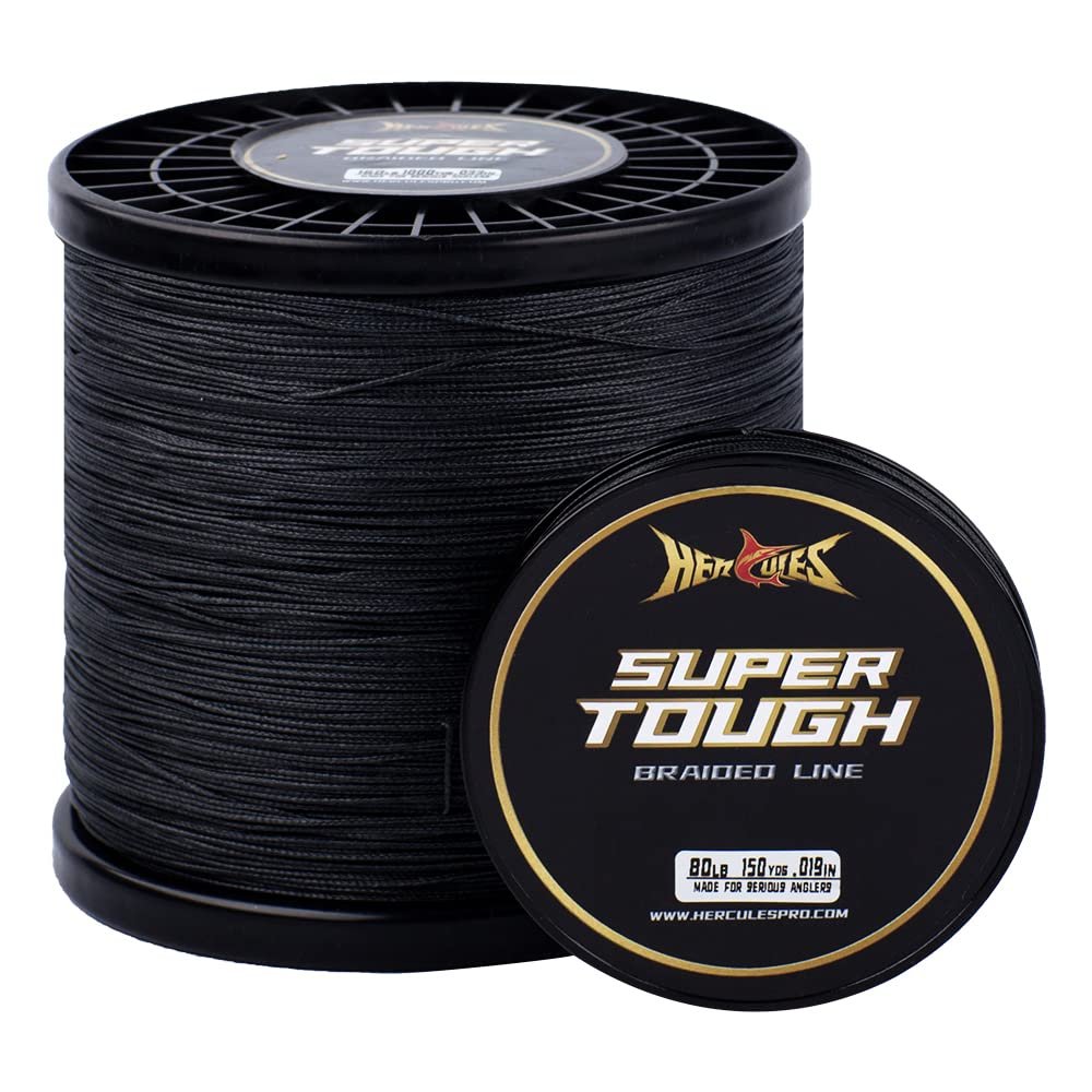 HERCULES Super Tough Braided Fishing Line 25 pounds Test Black 25LB (500 Yards) – 4 Strands
