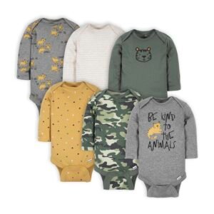 Gerber Baby Bodysuit Boys Long-Sleeve 6-Pack
