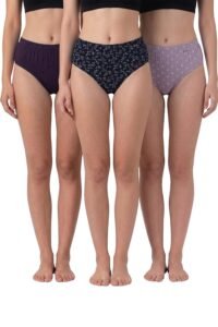 Van Heusen Women’s 100% Cotton Hipster Panty – Pack of 3 | Everyday Panty | Anti‑Bacterial Tech | Keeps you dry and Fresh | Sweat Absorbent | Inner Elastic | No‑Marks Waistband | Printed | (Assorted Elevated prints) Style 11102