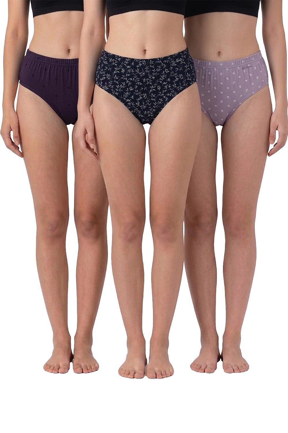 Van Heusen Women’s 100% Cotton Hipster Panty – Pack of 3 | Everyday Panty | Anti‑Bacterial Tech | Keeps you dry and Fresh | Sweat Absorbent | Inner Elastic | No‑Marks Waistband | Printed | (Assorted Elevated prints) Style 11102