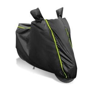 Auto Hub Waterproof Bike Cover Compatible with RE Meteor 350 with Mirror Pocket, Meteor 350 Waterproof Bike Cover- Black – 1 Unit