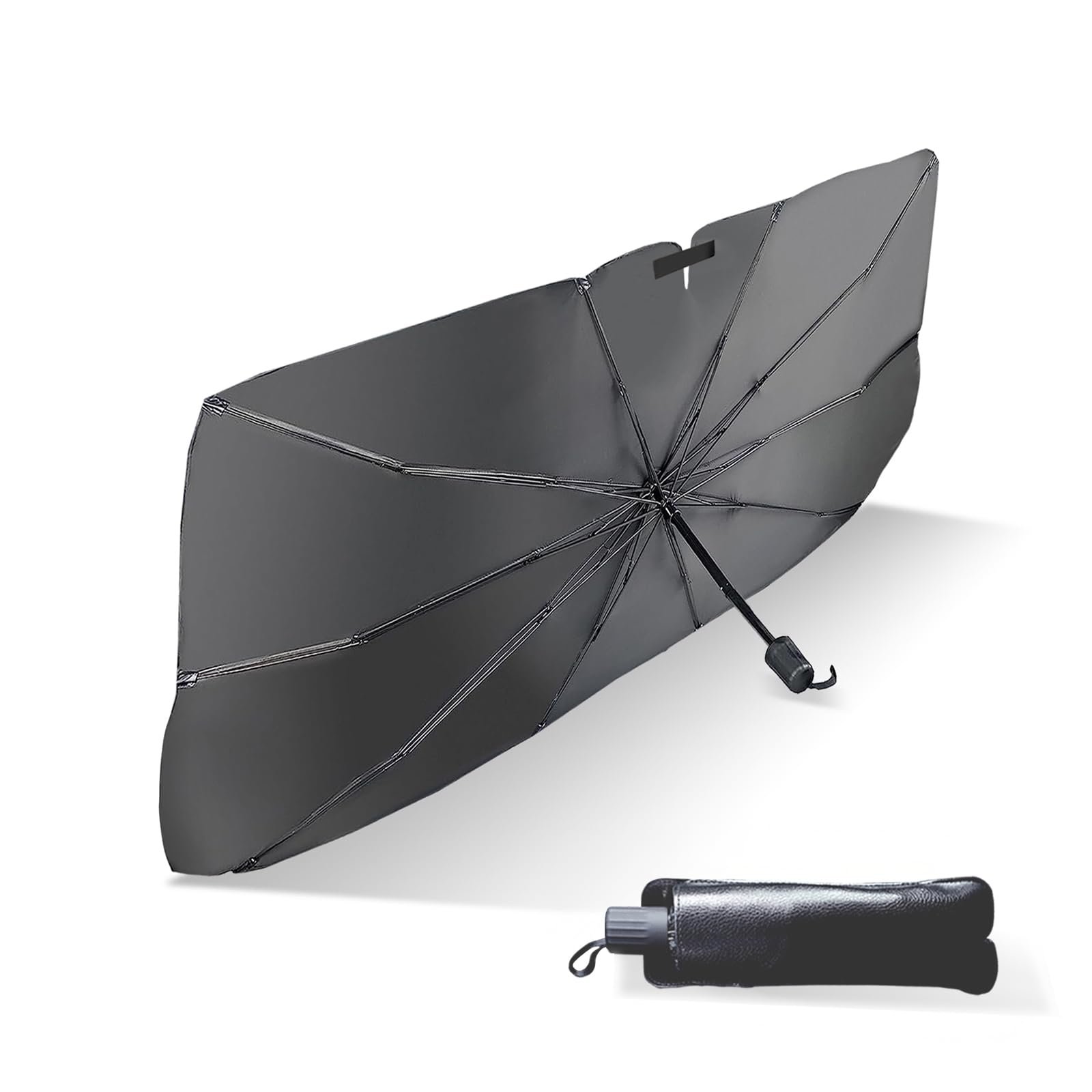 Un1que Car Windshield Sun Shade Protector- Foldable Car Shades for Windows, 3 Layers UV Block Umbrella, Front Window Heat Insulation Car Accessories for SUV, Hatchback, Sedan (Medium Size)