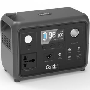 Ceptics Portable Power Station 300W, Generator for home electricity, 10 Year Life, Fast Charging, 256Wh LiFePO4 Battery, Power 6 Appliances at once, 230V-50Hz Voltage, for Home Backup & Outdoor Use
