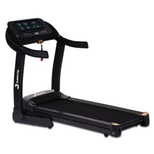 Durafit91™ Vigor Pro 6 HP Peak BLDC Motorized Hydraulic Foldable Treadmill | 25 Level Auto Incline |18 Km/Hr Max Speed | Max User Weight 150 Kg | Bluetooth Speaker | Wynd app | Home use