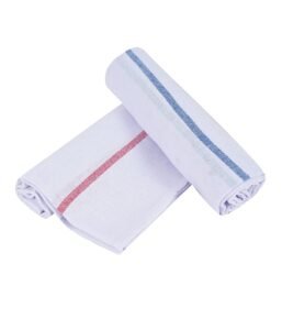 COMFORT WEAVE Cotton Kerala Bath Towels (Thorthu) Pack of 2 Pcs (30″ X 60″), White, 152.4X76.2 Cm, 200 TC, 152.4 Centimeters