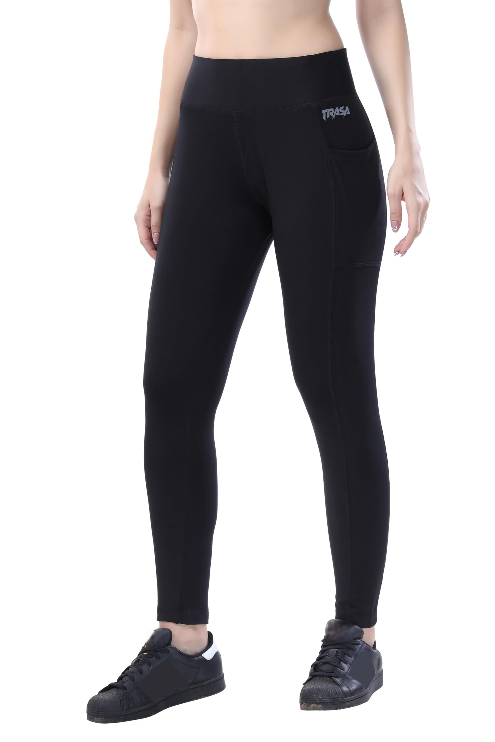 TRASA Active Yoga Pants for Womens Gym High Waist with 3 Pockets, Tummy Control, Workout Pants 4 Way Stretch Yoga Leggings, Sizes – M,L,XL,2XL,3XL
