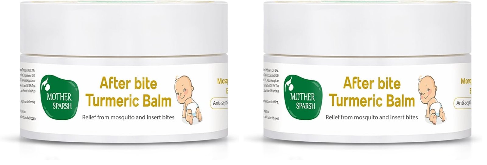 Mother Sparsh After Bite Turmeric Balm for Babies | for Rashes and Mosquito Bites |100% Ayurvedic- 25gm (Pack of 2)