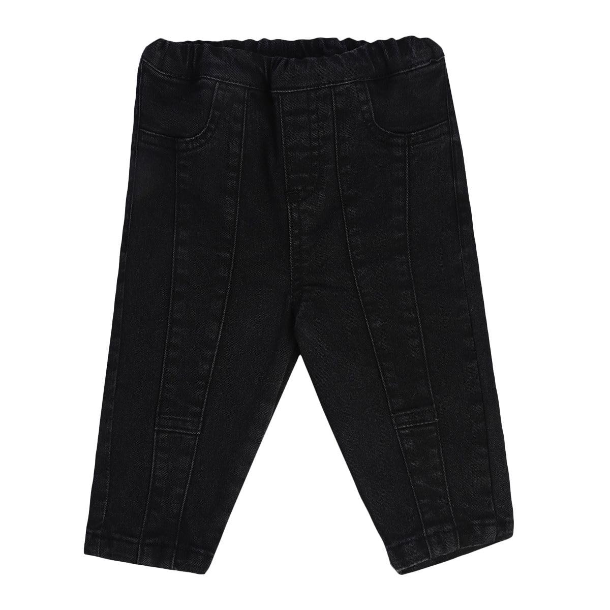 miniklub Baby Woven Cotton Denim Pant (Black Color)
