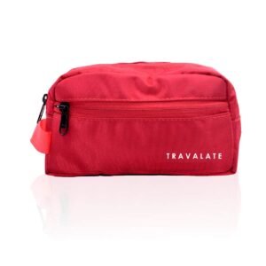 TRAVALATE Polyester Single Compartment Multipurpose Toiletry Bag – Red