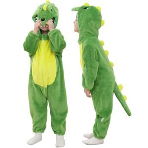 TASLAR Soft Flannel Unisex Baby Infant Kids Costume Jumpsuit Panda Dinosaur Style Cosplay Clothes Bunting Outfits Snowsuit Hooded Romper Outwear