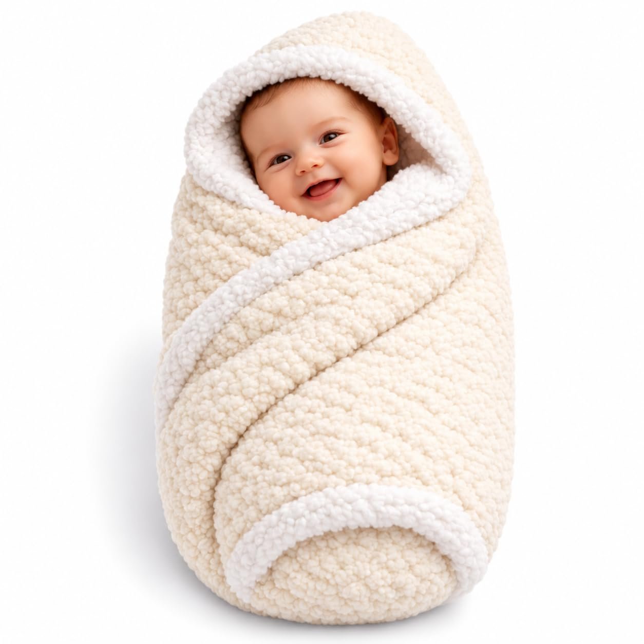 First Kick Premium Baby Blanket 100×75 cm – Ultra Soft Flannel Sherpa Newborn Blanket for Winter, AC, Stroller, Crib, Travel (0-12 Months)