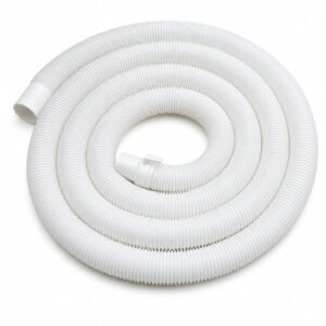 Washing Machine Drain Hose Pipe, 2 Meter Flexible Corrugated Waste Water Outlet Pipe for Semi and Fully Automatic Washing Machines, Milky White, Pack of 1