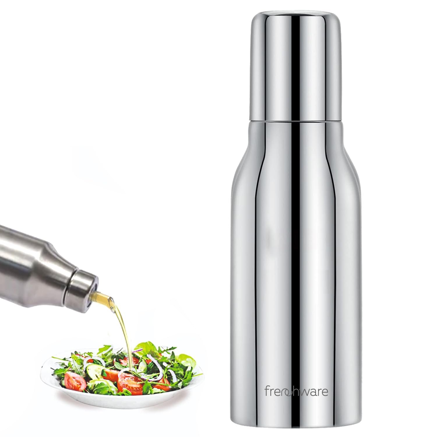 Frenchware Stainless Steel Oil Dispenser Pot with Lid, 1 L Capacity