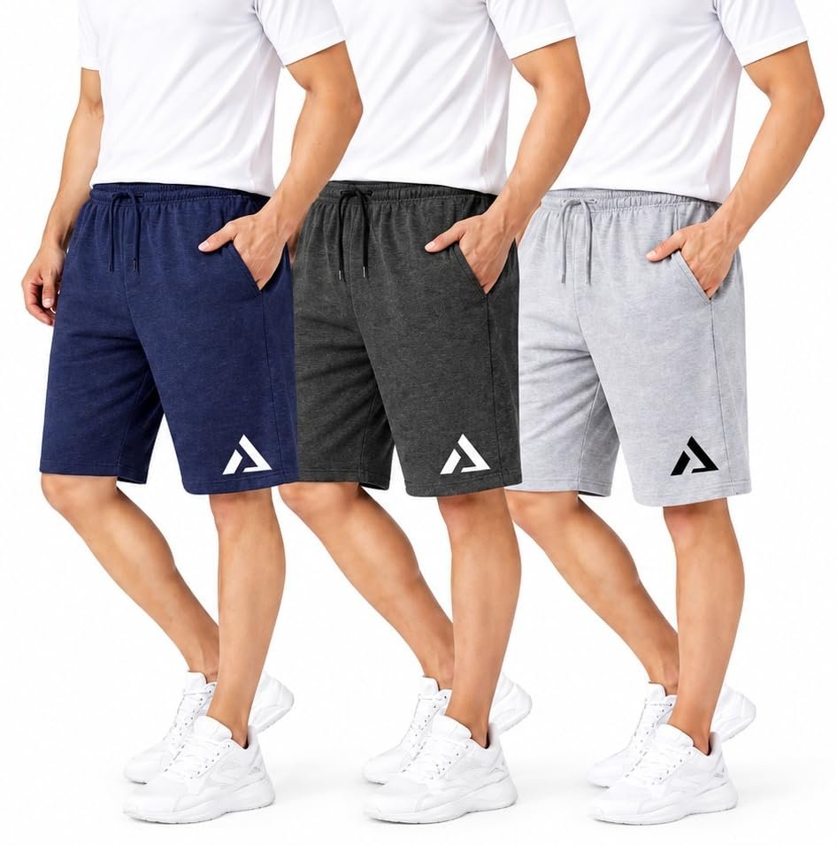 KART BLACK Plus Sizes Men’s Cotton Knee Length Shorts(M,L,XL,XXL,3XL,4XL,5XL Shorts) | Casual and Night Wear Mens Shorts