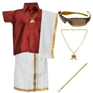 AMIRTHA FASHION Boys Traditional Dhoti & Shirts SET WITH ACCESSORIES (XU-0TCY-UP67)