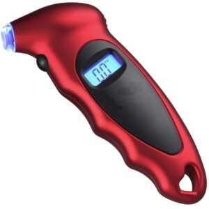 Digital Tyre Pressure Gauge 150 PSI 4 Settings Digital Tire Pressure Checker with Backlit LCD and Non-Slip Grip for Car Truck SUV Motorcycle Bicycle Auto Accessories