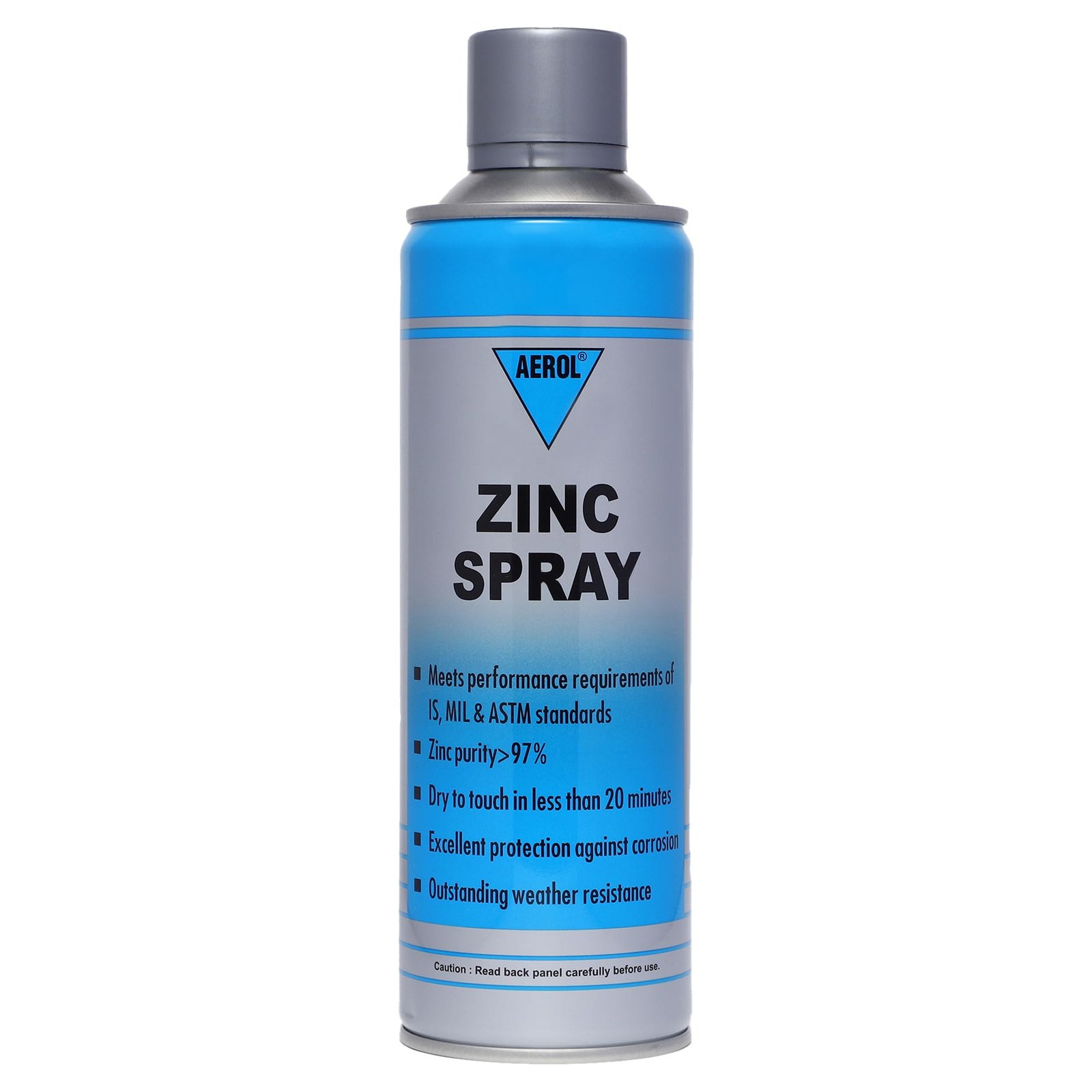 AEROL Zinc Rich Cold Galvanizing Spray (Bright Silver Coating), (350g/493 ml) – Excellent Corrosion Protection & Weather Resistance for All Metal Surfaces