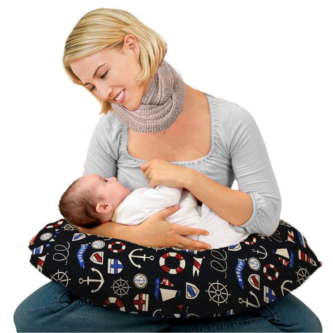 Kradyl Kroft 5in1 Baby Feeding Pillow with 100% Cotton Removable Cover