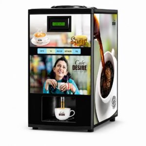 Cafe Desire Tea Coffee Vending Machine For Office Use, 2 Lane Automatic Tea And Coffee Maker Machine- 2 Liters Hot Tank, Commercial Hot Beverage Dispenser For Offices, Shops, Hotels & Workplaces -VM20