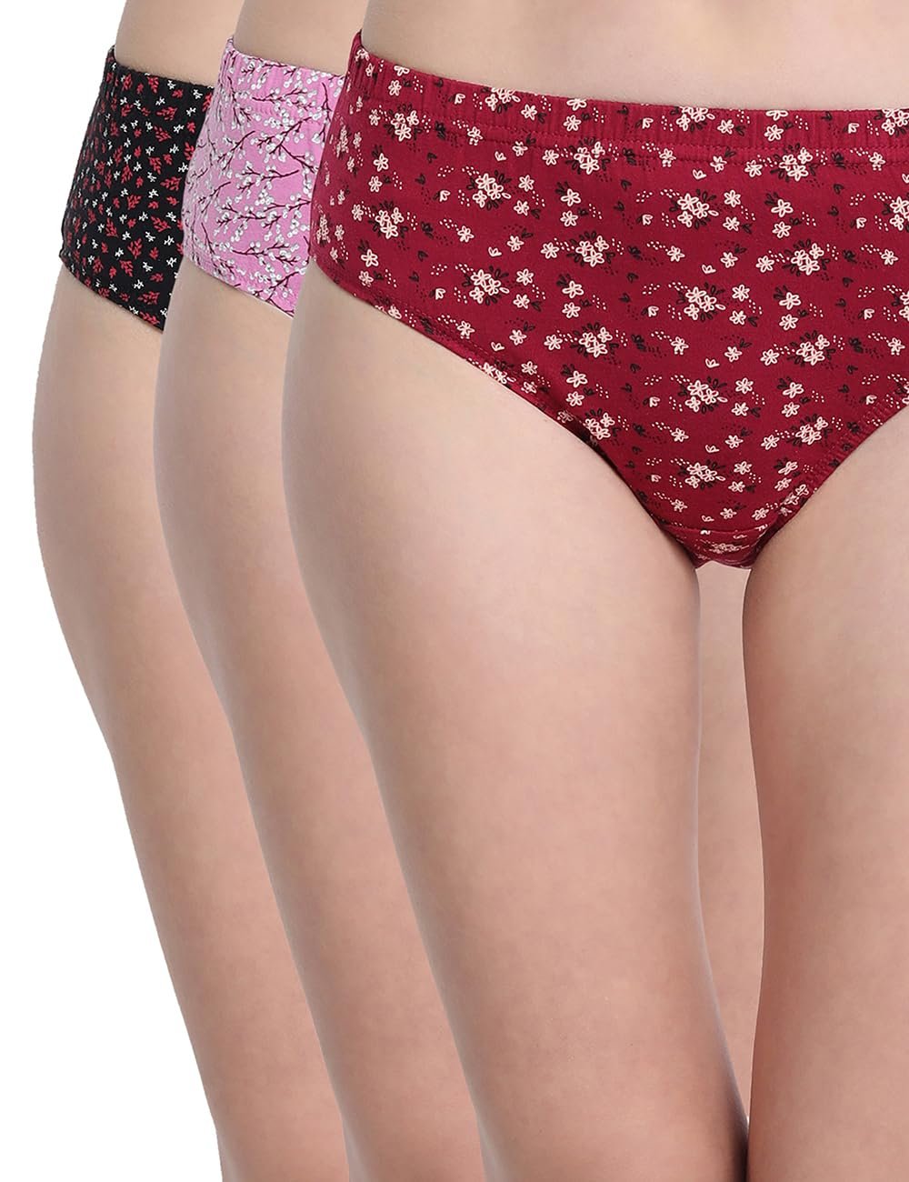 VSTAR Honey Printed Cotton Hipster Panties for Women, Super Comfortable, Super Soft & Skin Friendly (Assorted Pack of 3)