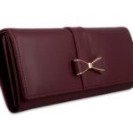 ALSU Women’s Maroon Faux Leather Hand Wallet Clutch Trendy | 6 Card Slots | Phone Pocket (shd-004mar)