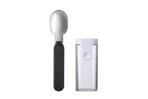 Mepal Ellipse Folding Spoon – Reusable Travel Spoon – Fits Mepal Lunch Pot – Nordic Black – Stainless Steel