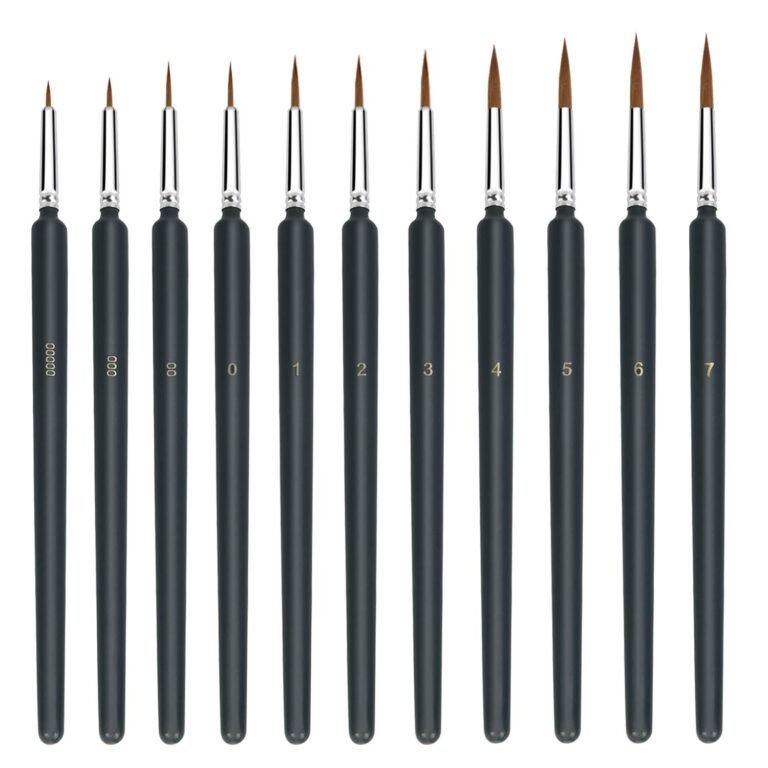 11 Pieces Fine Detail Paint Brush Miniature Small Thin Painting Brushes Kit Micro Artist Acrylic Paints Brush Set