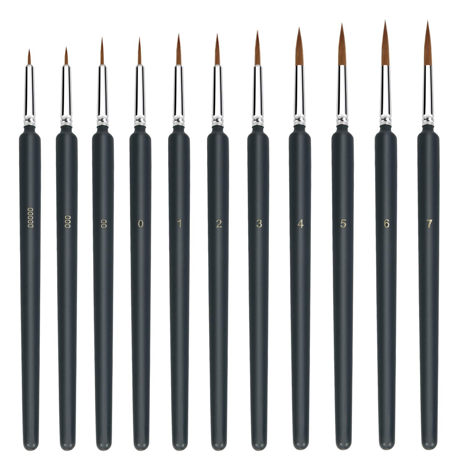 11 Pieces Fine Detail Paint Brush Miniature Small Thin Painting Brushes Kit Micro Artist Acrylic Paints Brush Set