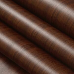 wolpin Wood Door Wallpaper 45 x 600 CM (Mahogany Brown) | DIY Self Adhesive Vinyl for Door Furniture Almirah Table Top Wardrobe | PVC Shelf Liner Contact Paper for Home Décor Kitchen Cupboard