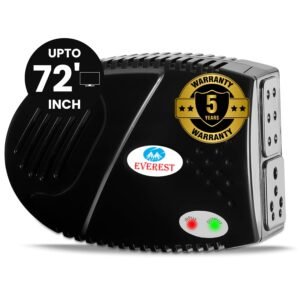 Everest ELS 100-N ABS Body Voltage Stabilizer for TV Upto to 72 inch LED/Smart TV, Home Theater,Set Top Box, Blu-Ray Player (Working Range : 90 V to 290 V)