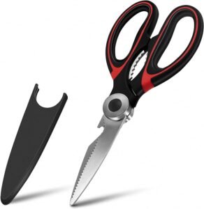 Carrot – Kitchen Scissor for General Use, Heavy Duty Kitchen Raptor Meat Shears, Cooking Scissors, Stainless Steel Multi-Function Scissors for Food, Chicken, Poultry, Fish, Pizza, Herbs (PACK OF 1)