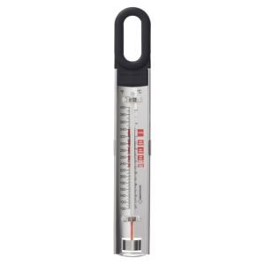 KitchenAid KQ907 Curved Candy and Deep Fry Thermometer, TEMPERATURE RANGE: 100 F to 400 F/40 C to 200 C, Black