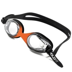 Boldfit Swimming Goggles for Men & Women with Adjustable Strap Anti Fog Goggles for Swimming Men Swimming Goggles for Women Air Tight Swim Goggles UV Protection Training Swim Goggles – BlackOrange