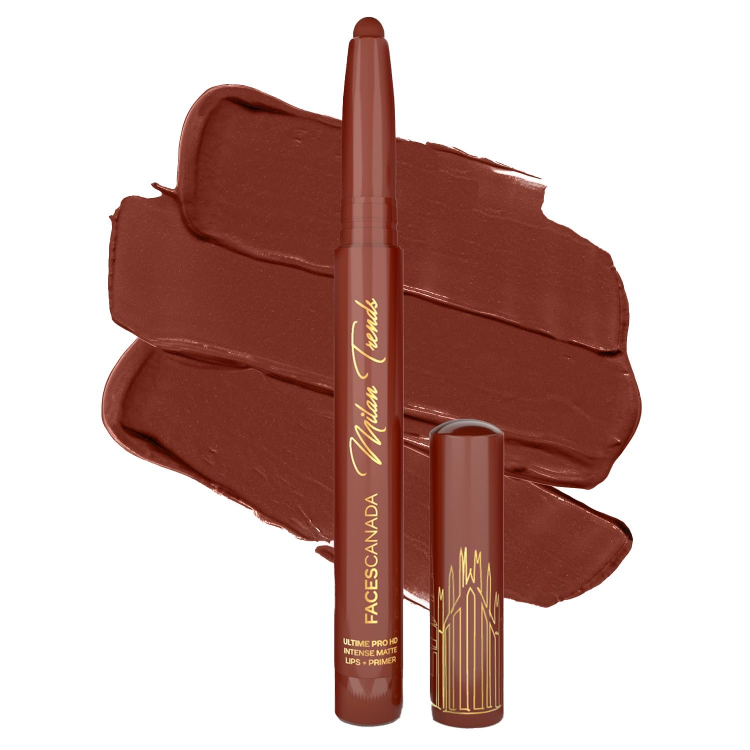FACES CANADA Ultime Pro HD Intense Matte Lips + Primer – GOAT N10, 1.4g, Limited Edition | 9HR Long Stay | Primer Infused For Flawless HD Matte Finish | Intense Color | Lightweight