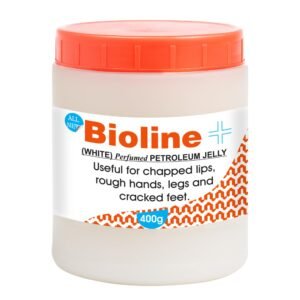 Bioline White Perfumed Petroleum Jelly for Chapped Lips, Rough Hands, Legs & Cracked Feet | Moisturizing & Soothing Cream for Dry Skin | 400 g Pack