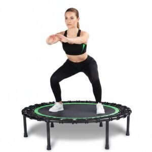 40 Inch Mini Trampoline for Adults, Quiet Bungee Rebounder for Home Cardio