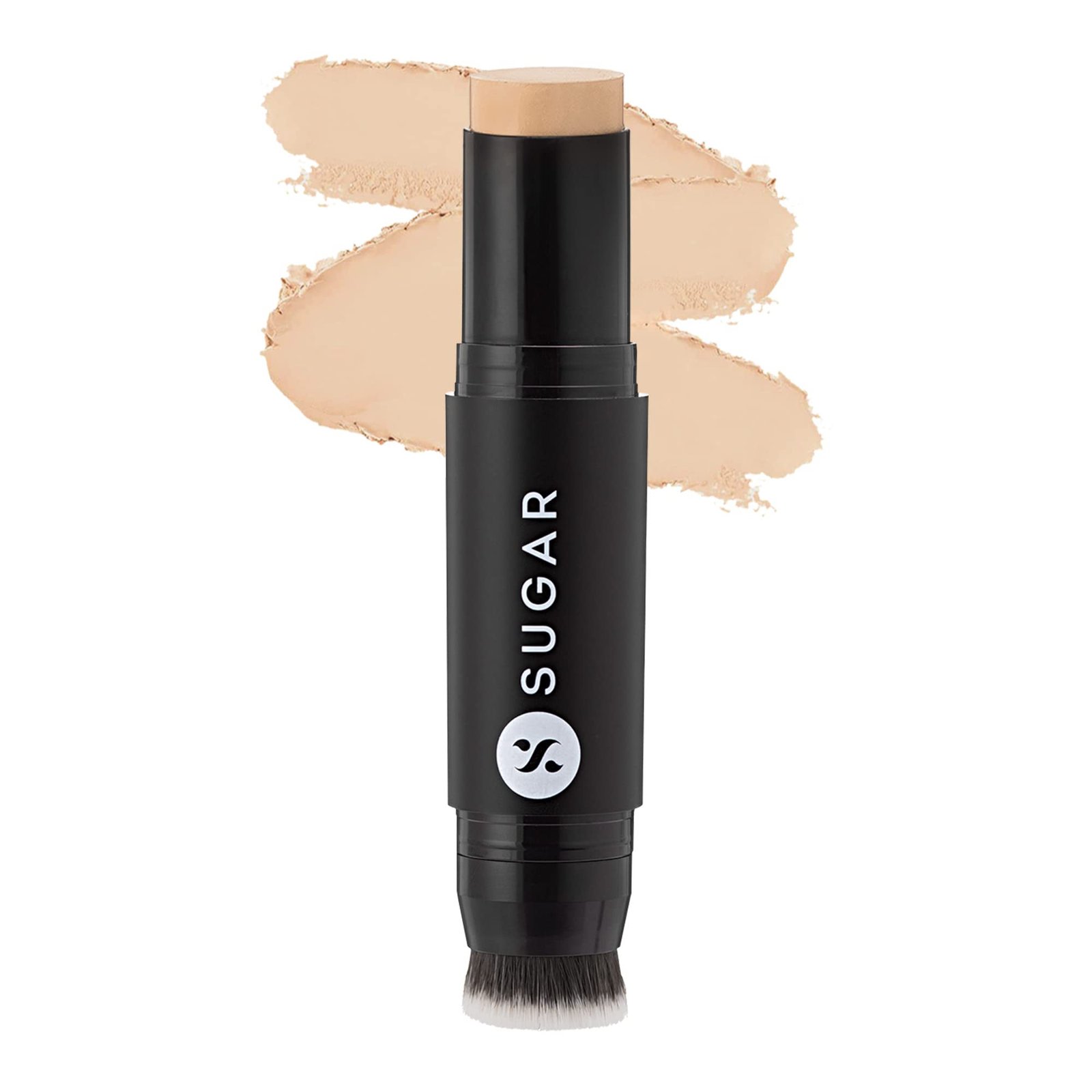 SUGAR Cosmetics – Ace Of Face – Matte Foundation Stick – 10 Latte (Light Foundation with Warm Undertone) – Waterproof, Full Coverage Foundation for Women with Inbuilt Brush