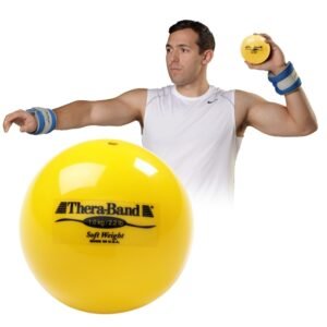 TheraBand Soft Weight, 4.5″ Diameter Hand Held Ball Shaped Isotonic Weight for Strength Training and Rehab Exercises