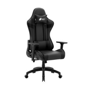 Green Soul Raptor 2.0 Racing Edition Ergonomic Gaming Chair with Premium PU Leather, Adjustable Neck & Lumbar Pillow, 3D Adjustable Armrests & Heavy Duty Nylon Base (Black)