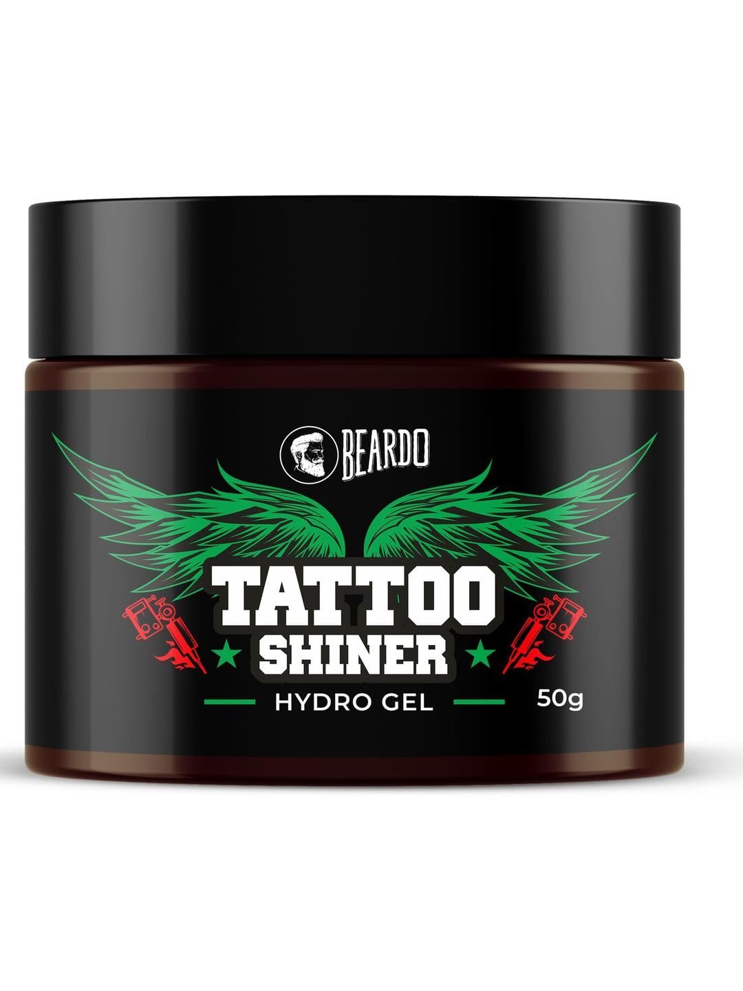 Beardo Tattoo Shiner Gel, 50g | Hydro Gel Heals & Maintains Tattoo Ink | Tattoo Gel for Men with Almond Oil & Turmeric Extract | Brightens & Shines Tatoo for Men